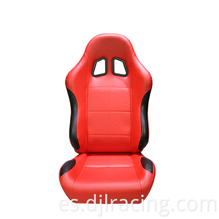 Look de carbono de PVC con un solo control deslizante y ajustador único para automóviles de automóvil Use el asiento de automóvil de carreras deportivas de lujo